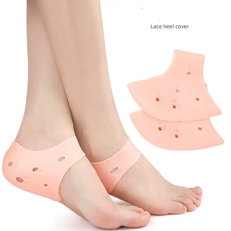 2Pcs/4Pcs Gel Silicone Lacer Corrector Heel Protector Heel Cups Spurs Cracked Heel Sleeve Socks Feet Care Skin Cushion