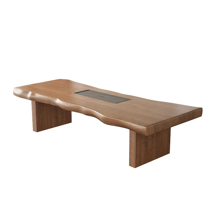 

Новый чайный столик из цельного дерева в китайском стиле с натуральными краями для гостиной, чайный столик, клуб