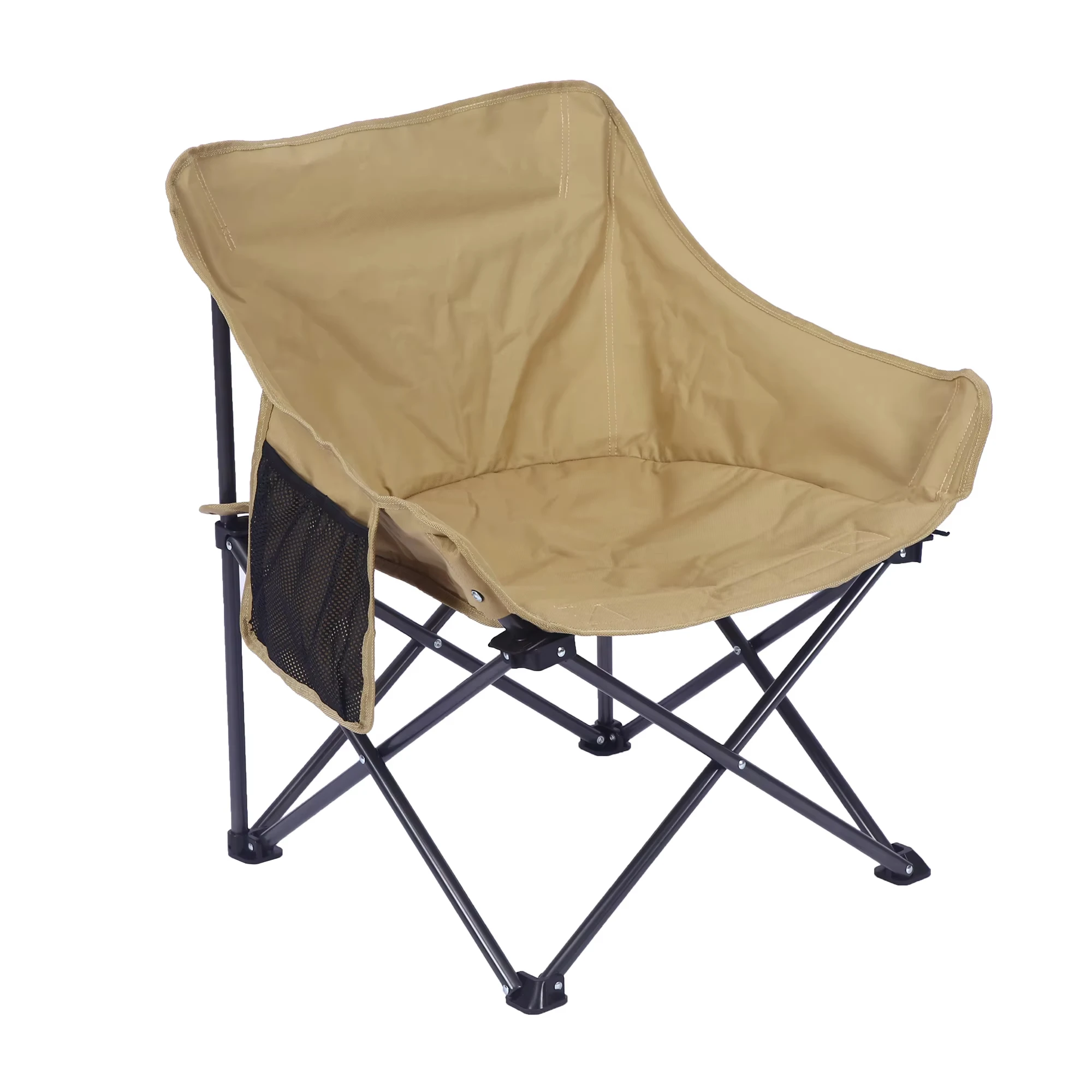 

Hot sale! High Quality Durable Using Folding Beach Chairs Have Pockets Outdoor Camping Moon Chair for Hiking