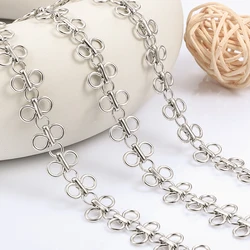 1Meter Stainless Steel 13.8mm Handmade Floral Chain For Jewelry Making DIY Trend Necklace Bracelet Connect Fashion Accessorie
