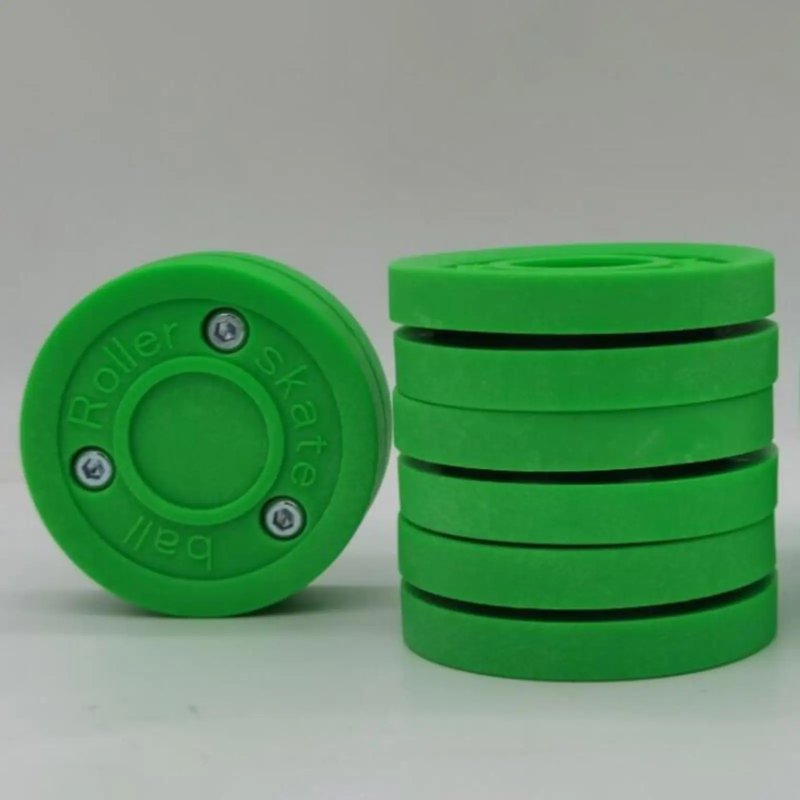 Green ABS Ice Hockey Training Ball Smooth Surface Professional Sports Puck for Indoor Outdoor Play