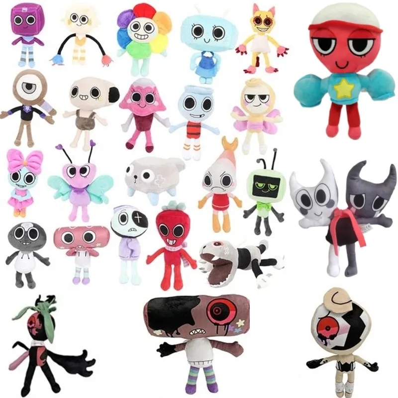 Dandy's World Plush Cute Dandy World Scrap Stuffed Horror Game Goob Pebble Plushie Soft Pillow Doll Children Gifts Doll