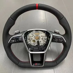 For Audi A6 A7 C8 2019 - 2022 Upgraded S6 S7 RS 6 RS 7 Sport Square Steering Wheel