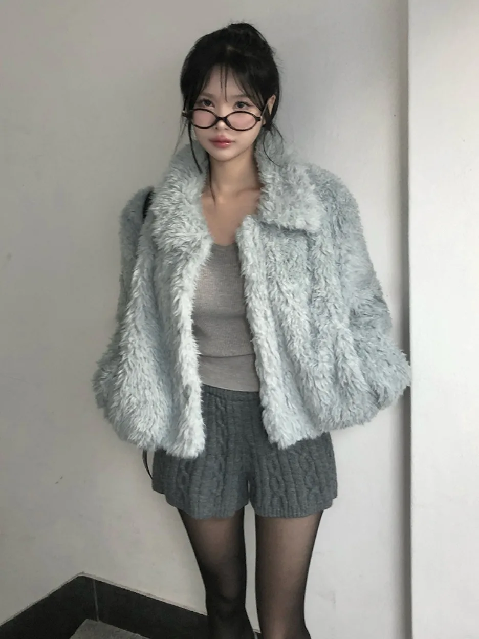 Thiened 양털 자켓 여성용 겨울 따뜻한 외투 부드러운 밀킨 코트 한국 스타일 패셔너블한 이너웨어 모든 연령대용