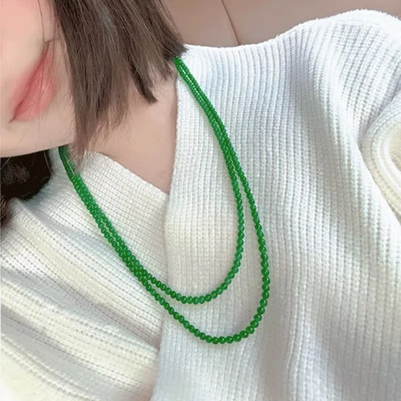 

Necklaces On Offer woman Natural Stone Necklace Natural Chalcedony Agate Necklace Women's Jewelry Beautiful Woman X702