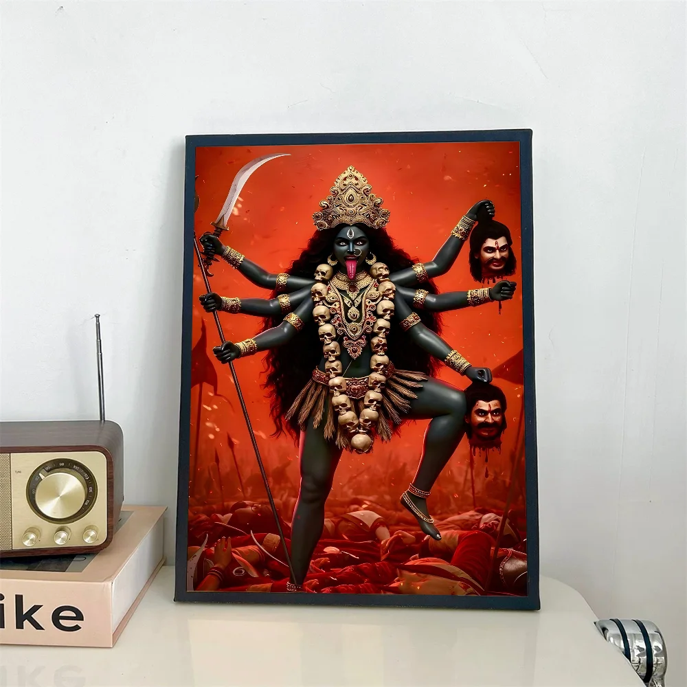 آلهة كالي جاي أما Godde Mahakaali لتقوم بها بنفسك ملصق لاصق ورق أبيض يطبع الملصقات الفنية خمر اللوحة الزخرفية