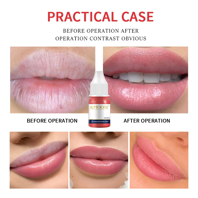 AIMOOSI 3ml Nude Color Tattoo Microblading Paint Ink Pigment For Semi Permanent Makeup Eyebrows Lips Tint Consumables