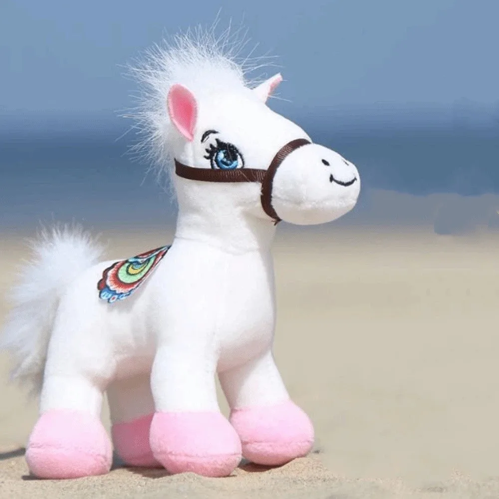 Lindo Animal relleno caballo juguete de peluche suave Año del Caballo zodiaco caballo colgante Adorable caballo Kawaii juguetes de muñecos de peluche