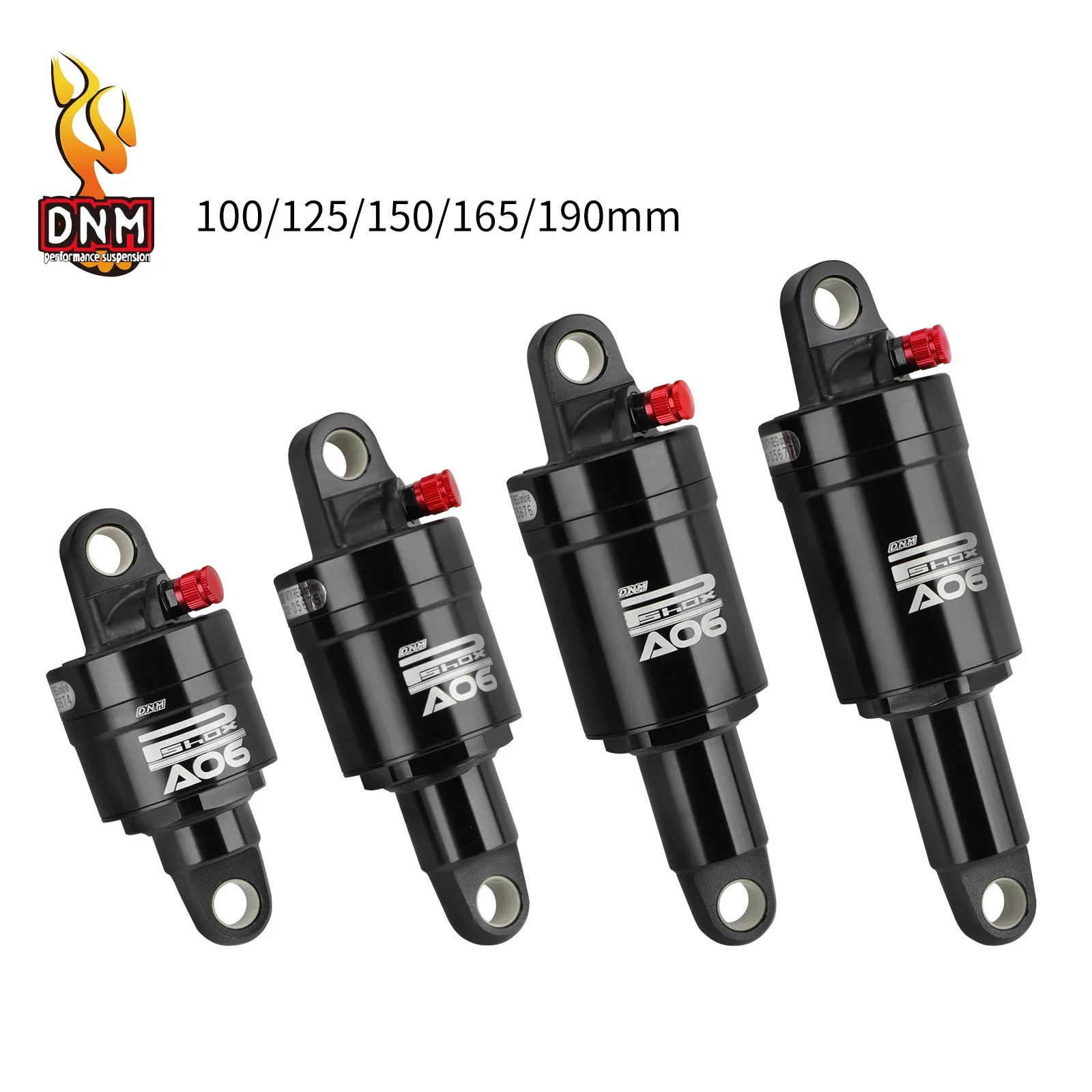 DNM AO-6 bicycle shock absorber 100mm/125mm/150mm/165mm/190mm  MTB folding bicycle scooter wheelchair shock absorber