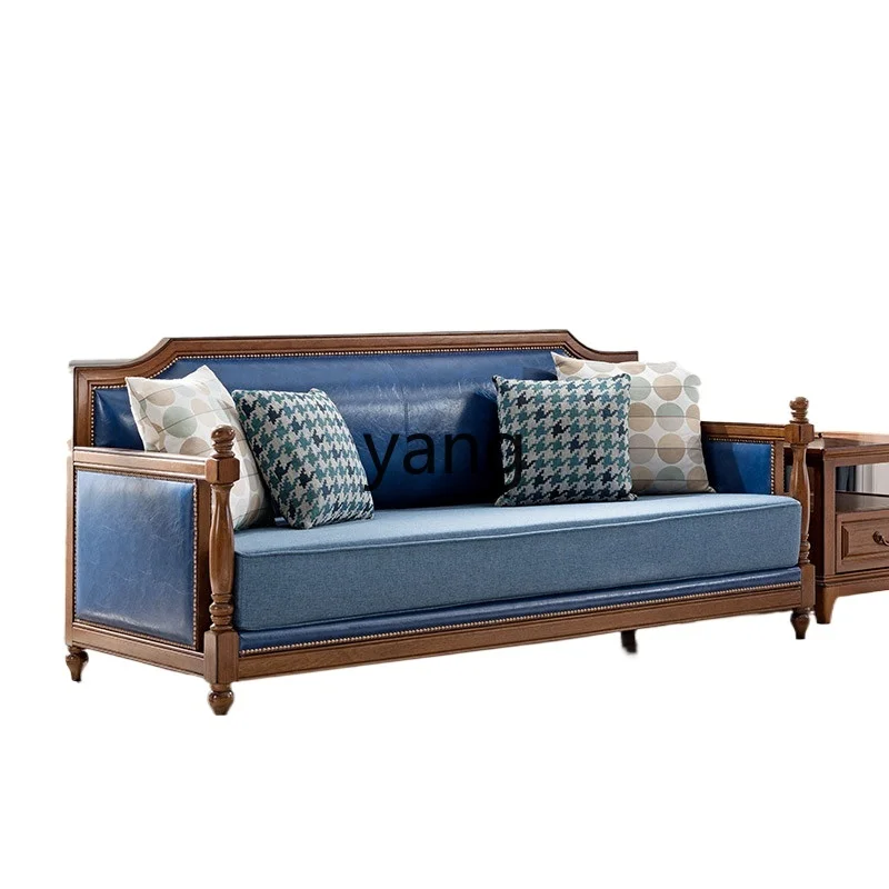 

LH solid wood retro single sofa living room furniture light luxury furniture