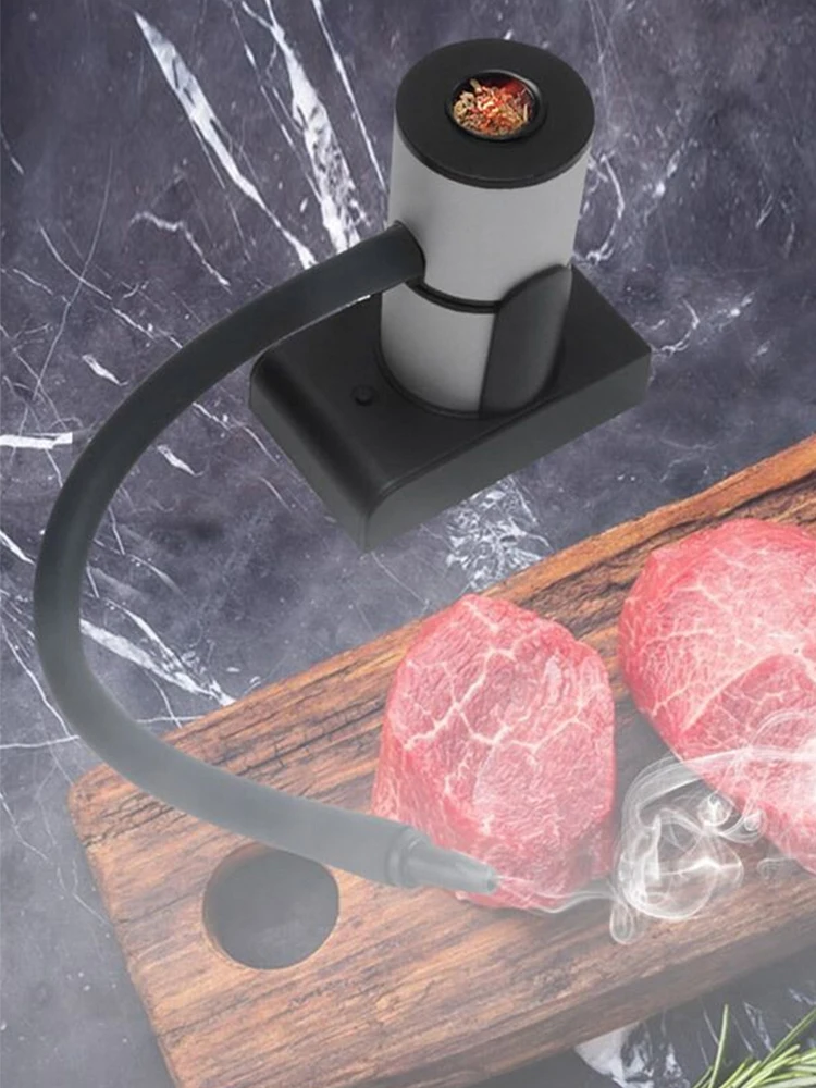 Smokehouse Cooking Meat Fish Bacon Smoker Portable Molecular Cuisine Smoking Gun Wood Chips Food Cold Smoke Generator