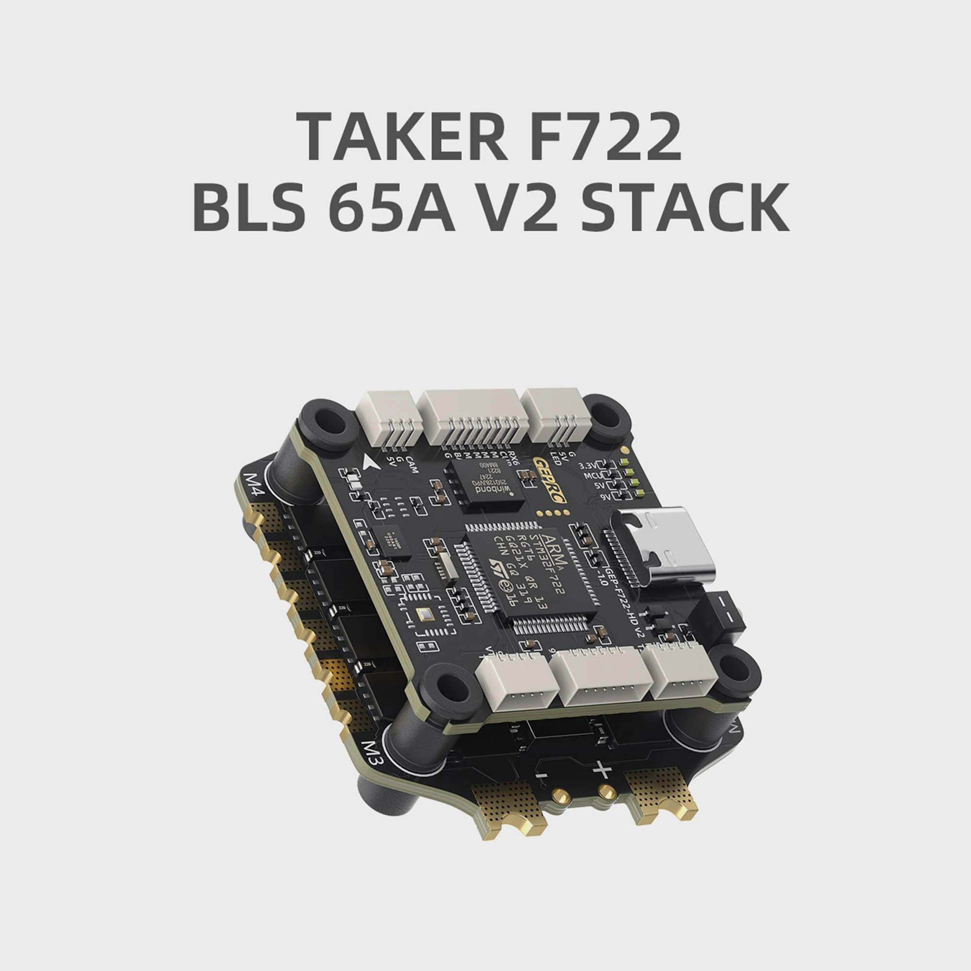 GEPRC TAKER F722 BLS 60A 65A 80A V2 STACK 4IN1 ESC Flight Controller Data Analyze Record Flight Data Plug Play Racing FPV Drone