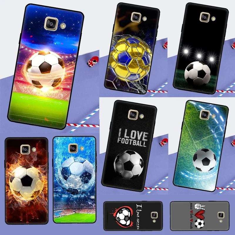 Fire Football Soccer Ball For Samsung Galaxy J4 J6 Plus A6 A7 A8 A9 J8 2018 J1 J3 J5 J7 A3 A5 2016 2017 Case Cover