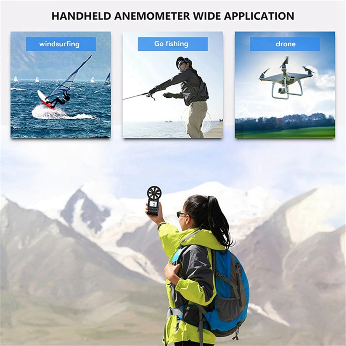 2025 New  Wind Speed Wind Volume Anemometer Intelligent High Precision Digital Anemometer Handheld Air Volume Tester