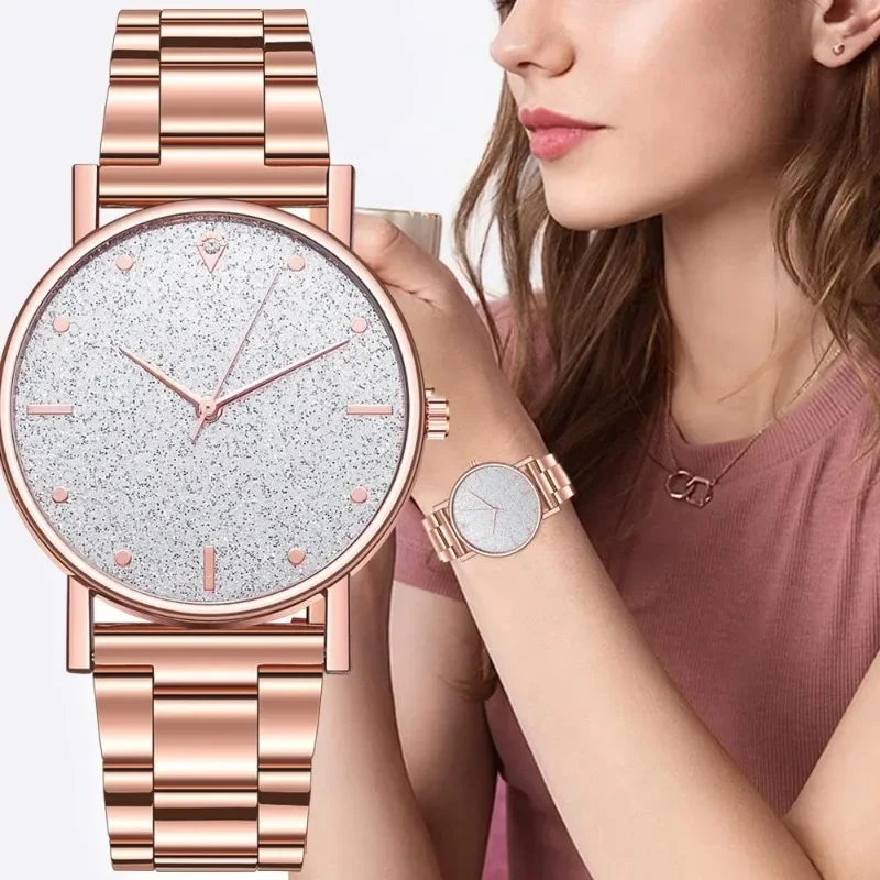 

Casual Watch Women 204 Top Brand Luxury Starry Sky Lady Stainless Steel Band Analog Quartz Wristwatch Dropshipping Relojes Mujer