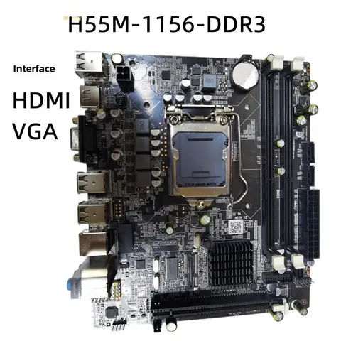 New H55 1156-pin Desktop Computer Motherboard HM55 DDR3 Integrated Graphics Support I3 530 I5 75