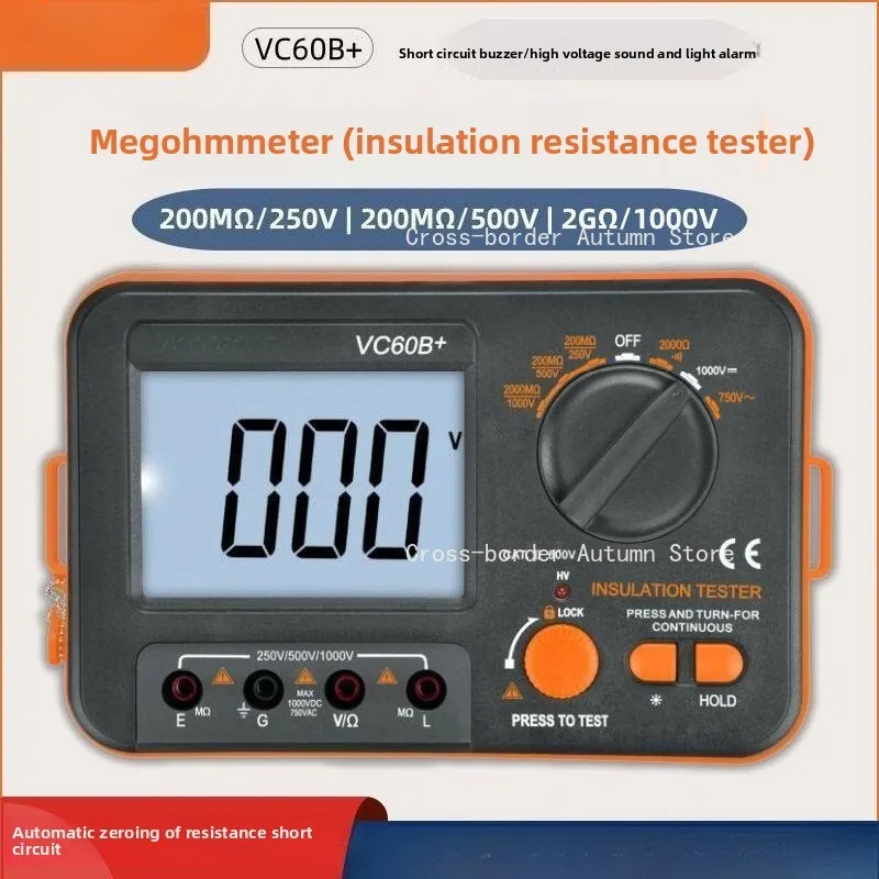Insulation Resistance Tester Auto Zeroing Megohmmeter for New Energy Vehicle Maintenance
