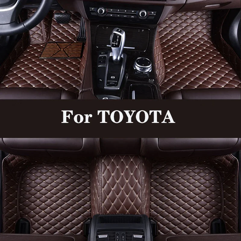 

Full Surround Custom Leather Car Floor Mat For TOYOTA Highlander Harrier Sequoia Corolla Camry FJ Cruiser Mark Premio Auto Parts