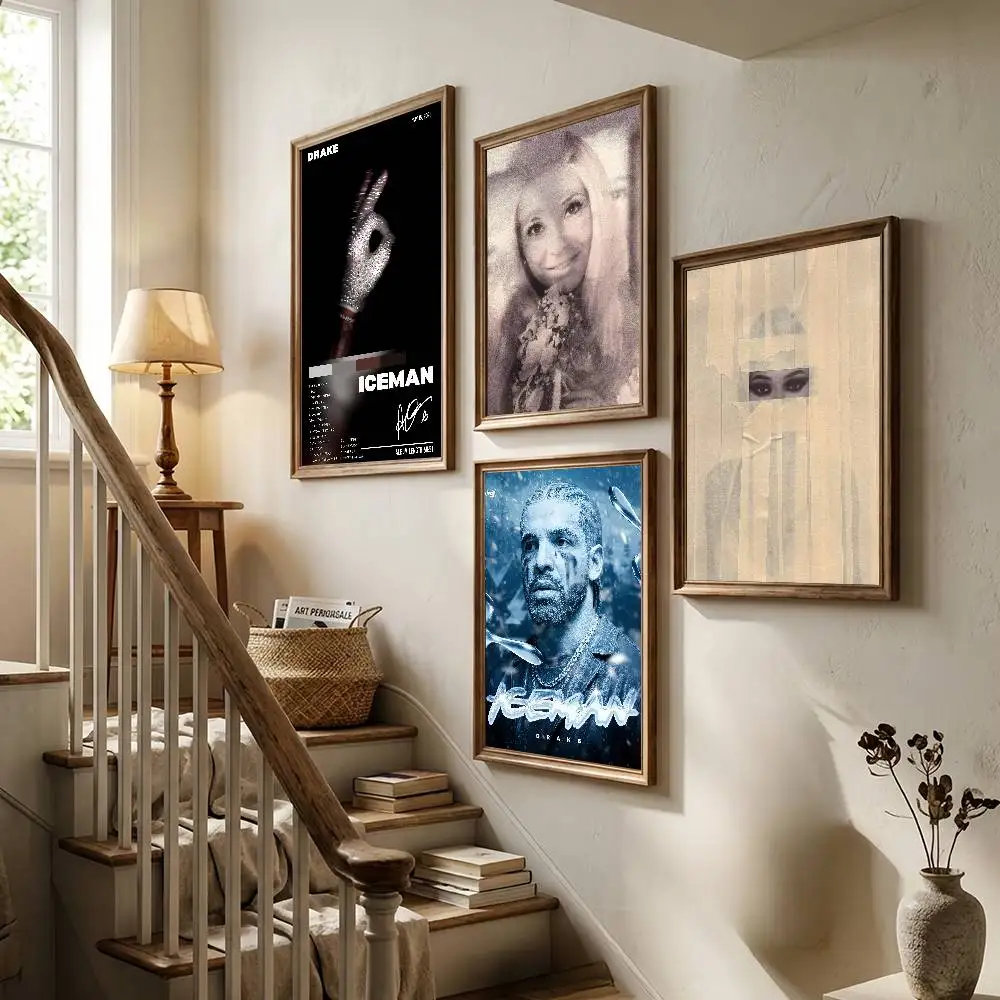 Rapper D-Drake Iceman Music 2026 Poster Living Room Bedroom Bar Cafes Wall Home Decoration Gifts