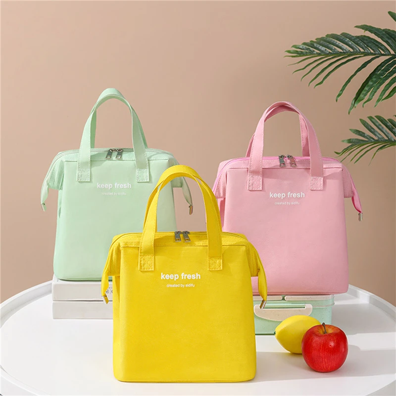 

Insulated Lunch Bag Simple Bento Cooler Bag Lunch Tote Bag For Lunch Box For Women Men Adult Picnic Working Hiking Beach