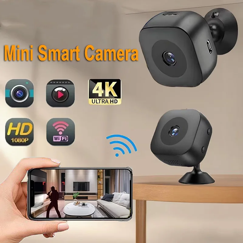 New 4K Mini Security Camera Full Color Night Vision High Definition WiFi Monitor Motion Detect Surveillance Waterproof 2025