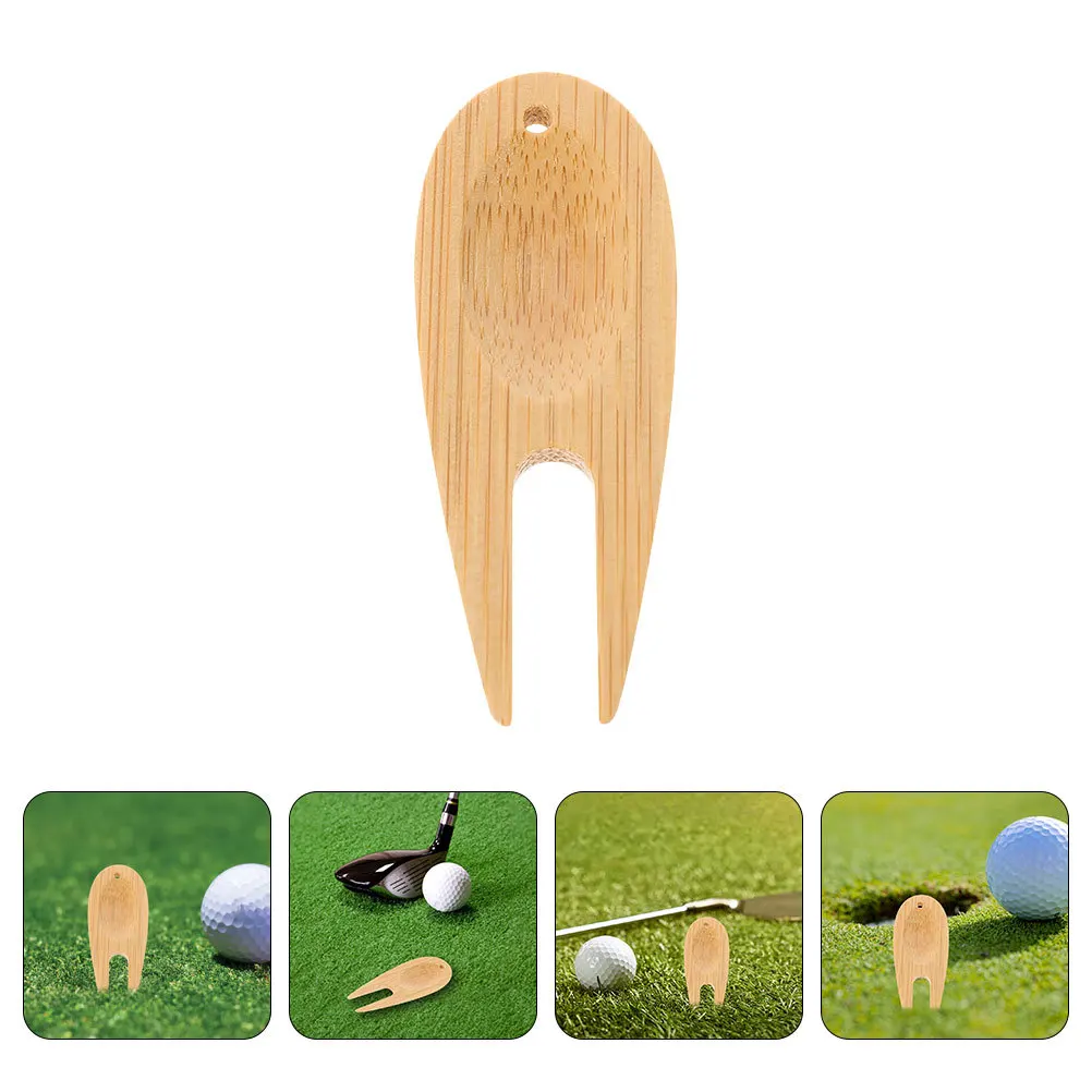 12개입 나무 골프 디봇 수리 도구 휴대용 다기능 액세서리 볼 마커 잔디 관리 디봇 수리 도구
