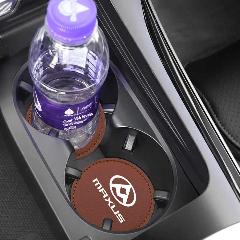 2Pcs Car Coaster Mats Water Cup Bottle Anti-slip Pads For Maxus T60 T70 T90 G10 G20 G50 G90 D60 D90 V80 V90 V100 Car