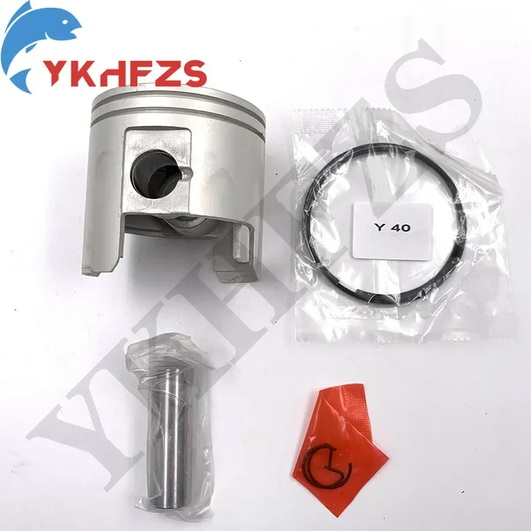 66T-11631 Piston and Piston Ring Set (Std) For Yamaha Parsun 40HP E40MH 40X with Clip and Pin 66T-11631-01-93 80mm