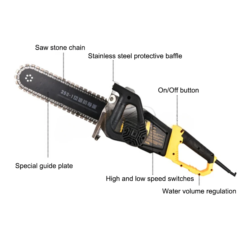 High Power Multifunctional Concrete Wall Cutting Machine Electric Chain  Saw Brushless Diamond Stone  220V