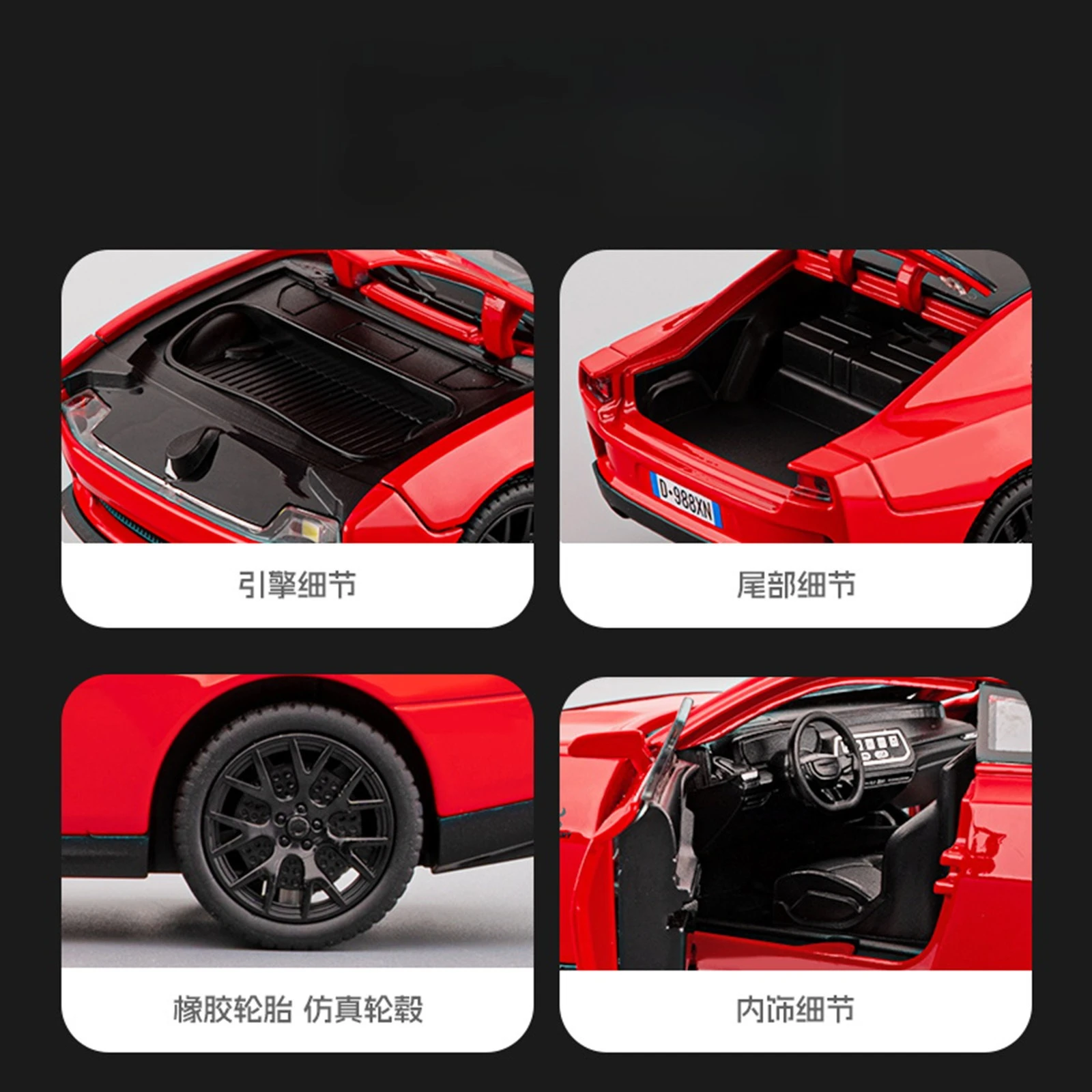 1:32 Dodge SRT Hellcat nueva energía alta simulación Diecast Metal aleación modelo coche sonido luz tirar hacia atrás colección niños juguetes regalos