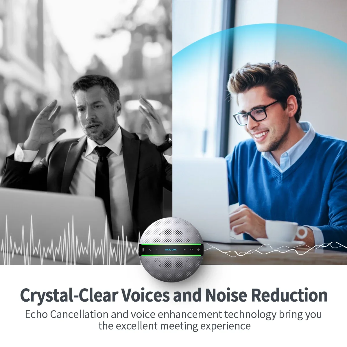 Microfone de conferência sem fio Daisy Chain 6mic