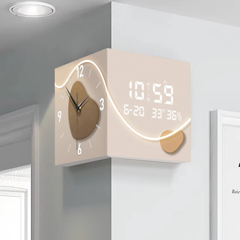 Led Wall Clocks Elegant Modern Wall Clock Nordic Trendy Aesthetic Clock Living Room Art Watches Home Decoration Accessories