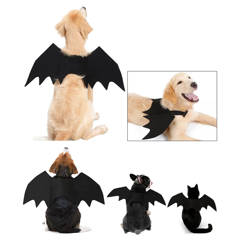 

Pet Bat Wings Dress Up Outfit Cute Dog Clothes for Holiday Weekend Parties Stylish Comfortable Novelty Apparel Size M