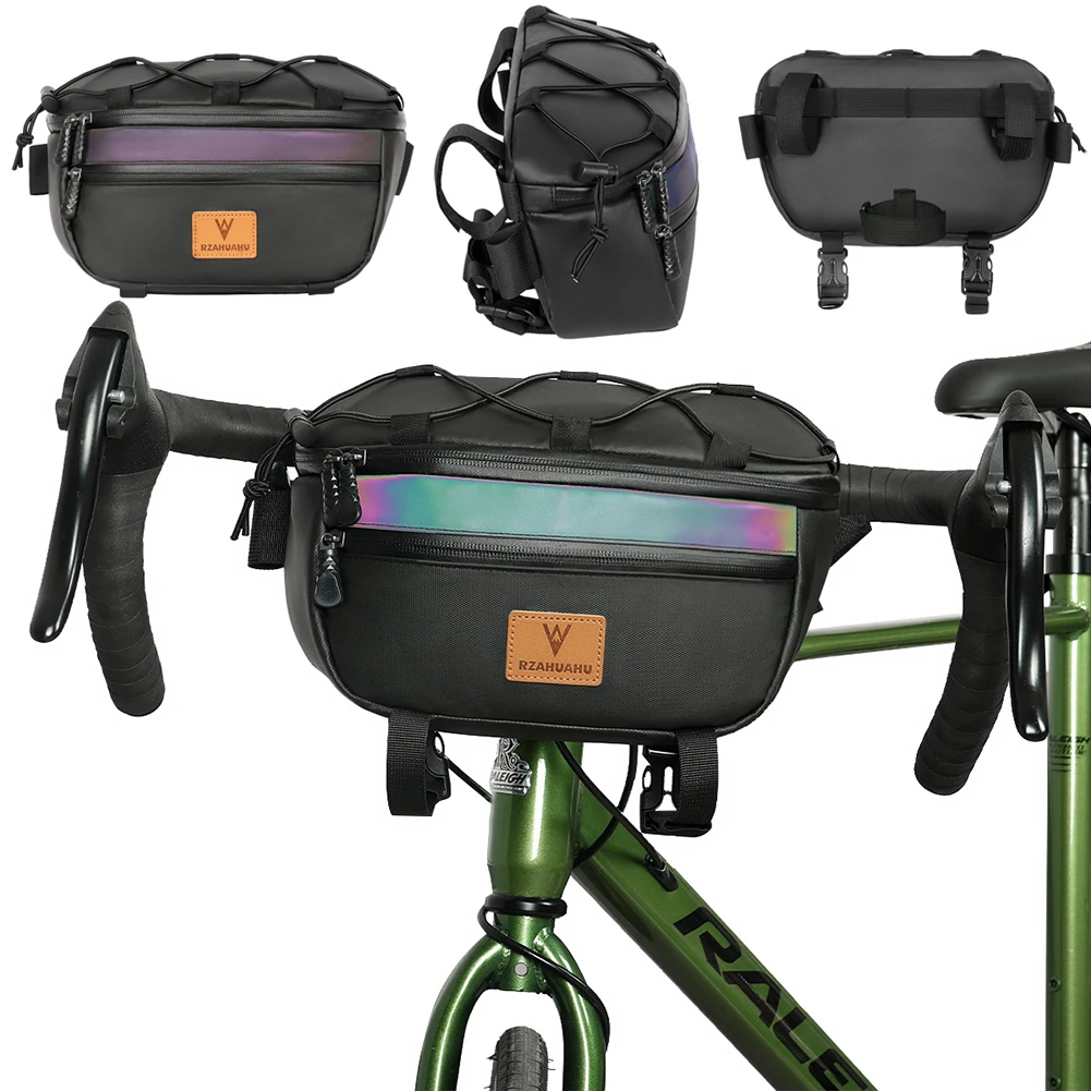 

3L Bike Handlebar Bag Bike Front Bag Multifunction Bike Frame Bag Reflective Universal for Mountain Bike Road Bike