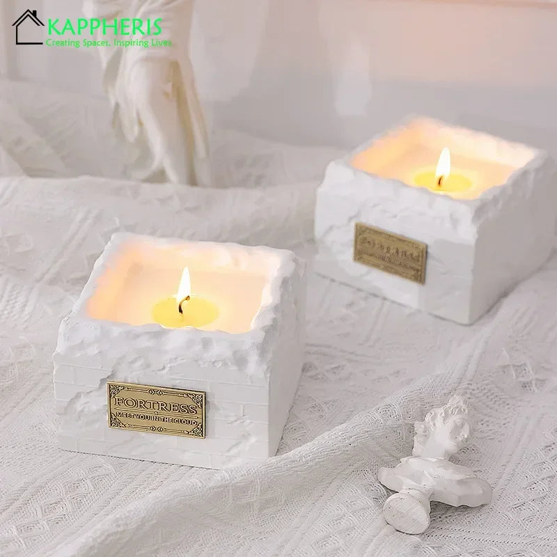 Guest Gift Candles Scented Aromatic Candles Lot Wedding Candles White Cement Jars Luxury Candle for Wedding Decor