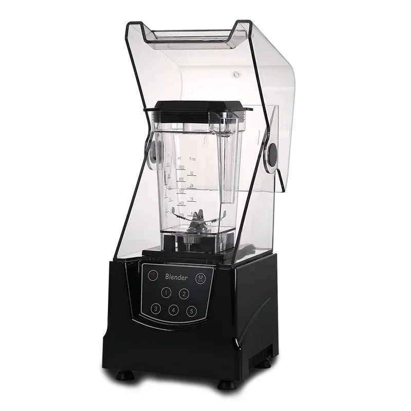 220v Smoothie Machine Commercial Milk Tea Shop Mute with Hood Soundproof Smoothie Shaved Crushed Ice Stirring Juice Cooking Mach image 3