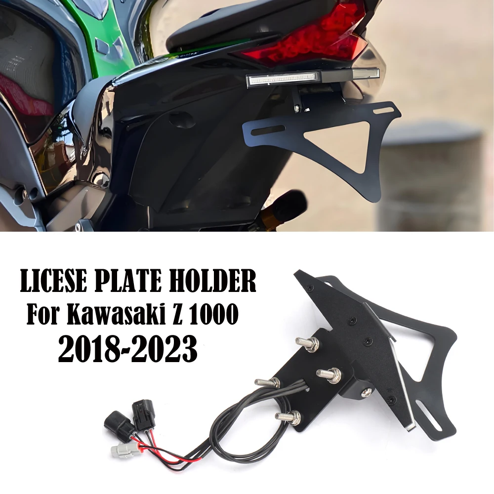 

NEW Motorcycle LED Tail Stop Light Integrated Turn Signals Brake License Plate Bracket For Kawasaki Z1000 2018-2023