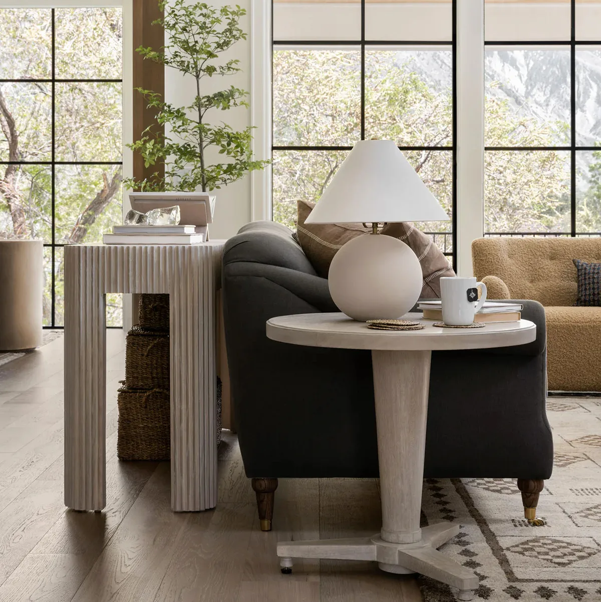 

^a American Country Wabi-Sabi Retro Coffee Table Solid Wood Corner Console for Hotel Apartment Living Room Console Tables*