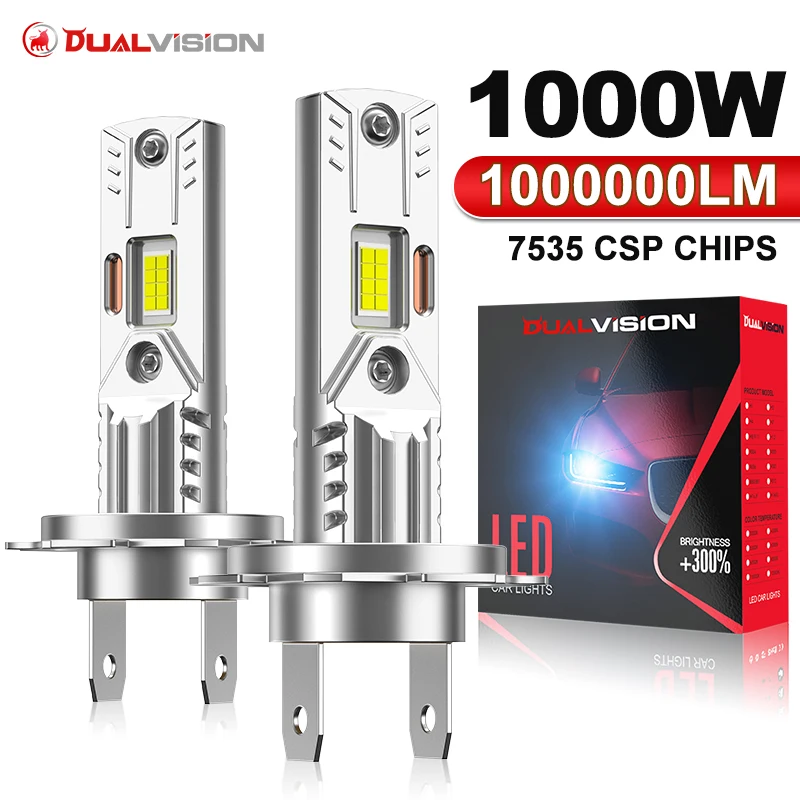 

H4 H7 LED Headlights Mini H1 Canbus CSP Chips High Low Beam Turbo Auto Light 1:1 Fanless Light Auto Diode Fog Lamps 6000K