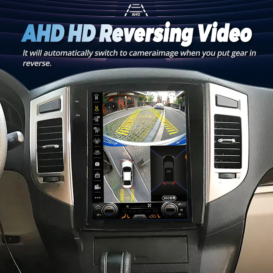 Rádio automotivo com tela tesla de 12.1 polegadas, para mitsubishi pajero sport v97 v93 v98 rockford, navegação gps, carplay, unidade multimídia android