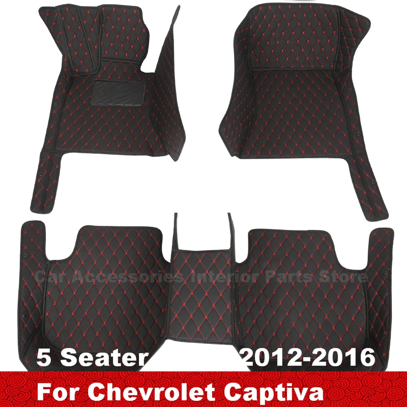 

Car Floor Mats For Chevrolet Captiva 2016 2015 2014 2013 2012 (5 Seater) Auto Interior Accessories Waterproof Leather Carpets