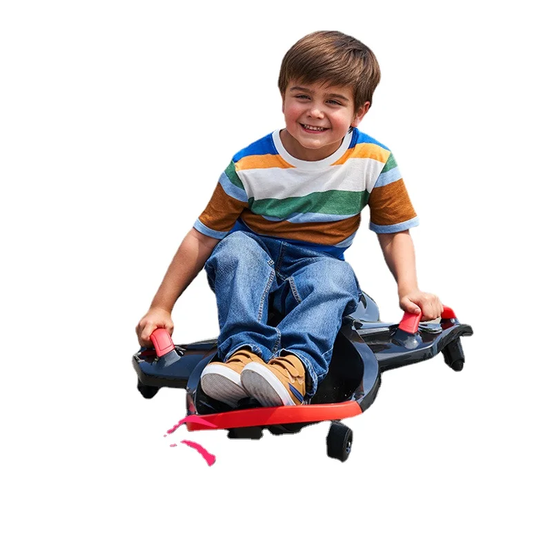 ROLLPLAY-Children's Devil Fish Light Edition, Balanced Electric Kart Scooter, Drift Car Seatable