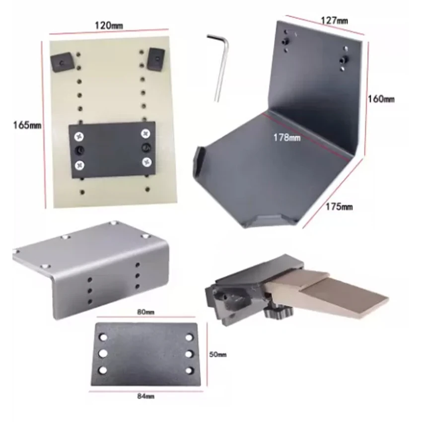 Stainless Steel Mounting Plate with Wooden Bench Pin Kit Jewelry Setting Tools Position Adjustable  A Set