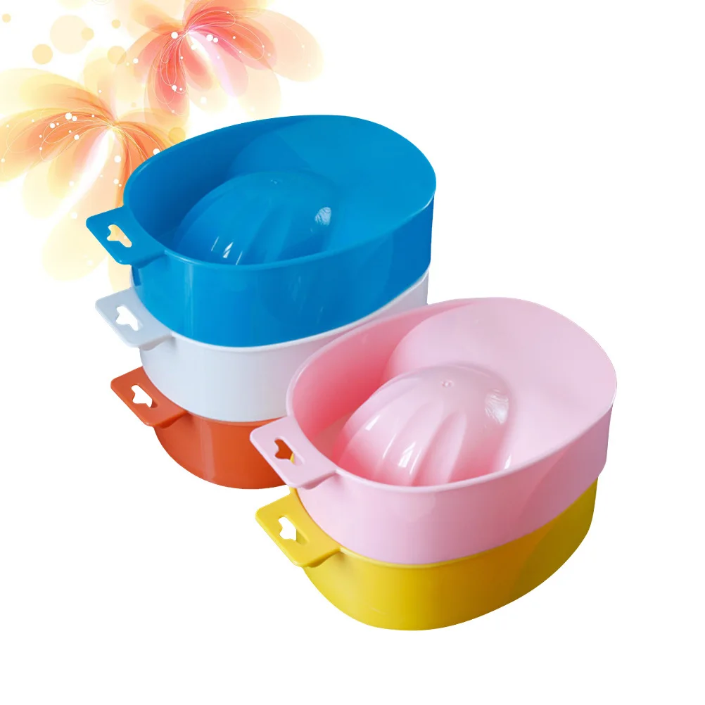 5 قطعة العناية بالأظافر نقع السلطانيات مانيكير مسمار الفن علبة إزالة طلاء الأظافر لتنعيم البشرة الأظافر كاذبة إزالة مانيكير نقع السلطانية