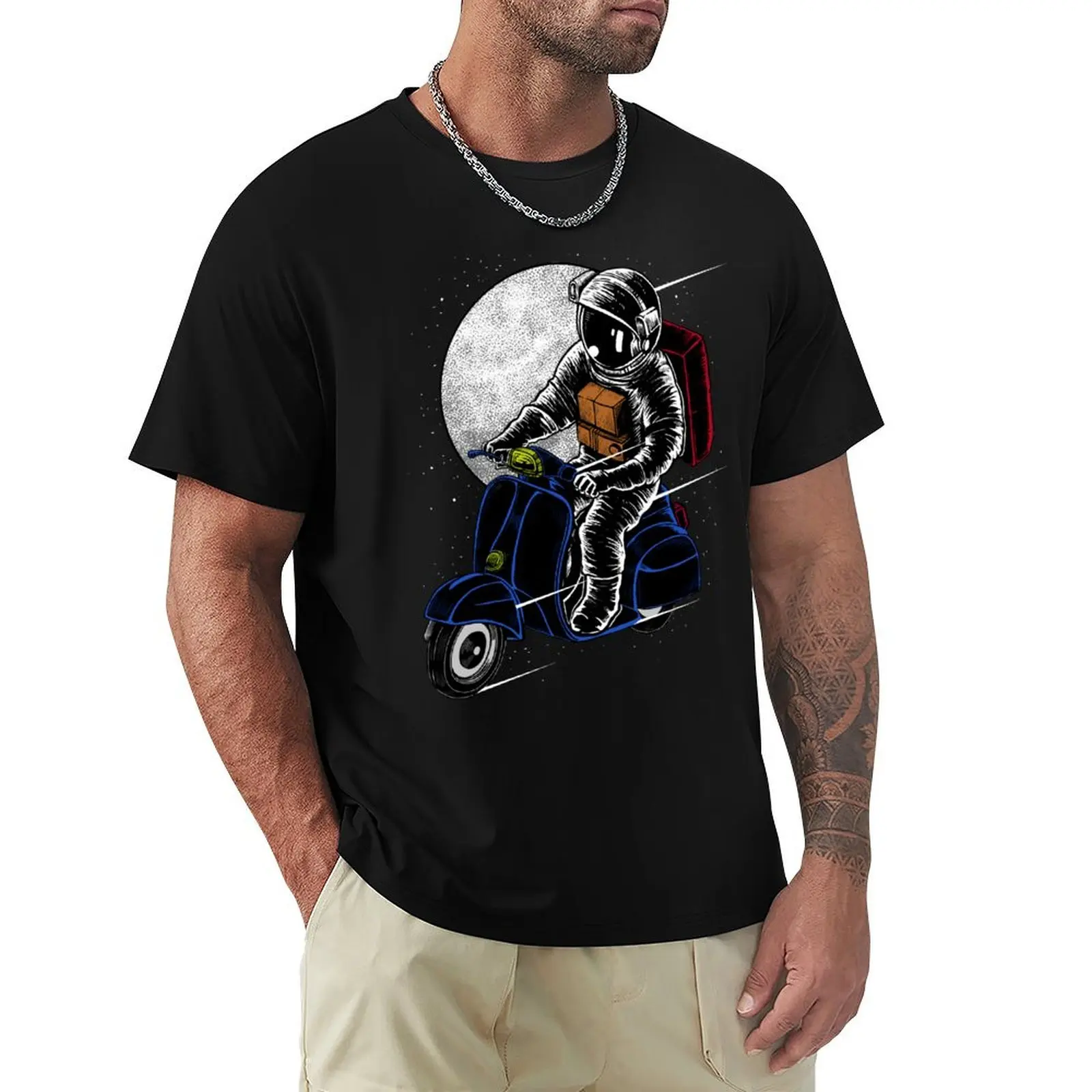 

Astro Scooter T-Shirt Short sleeve tee vintage graphic tee Funny t-shirts blue archive men workout shirt