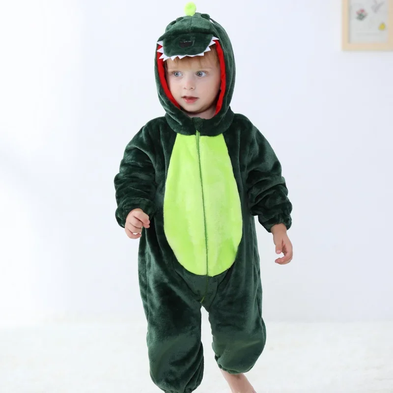 SN55Baby Kigurumi ديناصور الكرتون رومبير الوليد الرضع الاطفال الحيوان بذلة الفتيات الفتيان أنيمي تأثيري بيجامة ازياء ل H$@1w