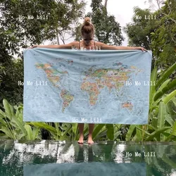 Map Towel Awesome Maps World Map Beach Towel For Surfers Eco Friendly Gift