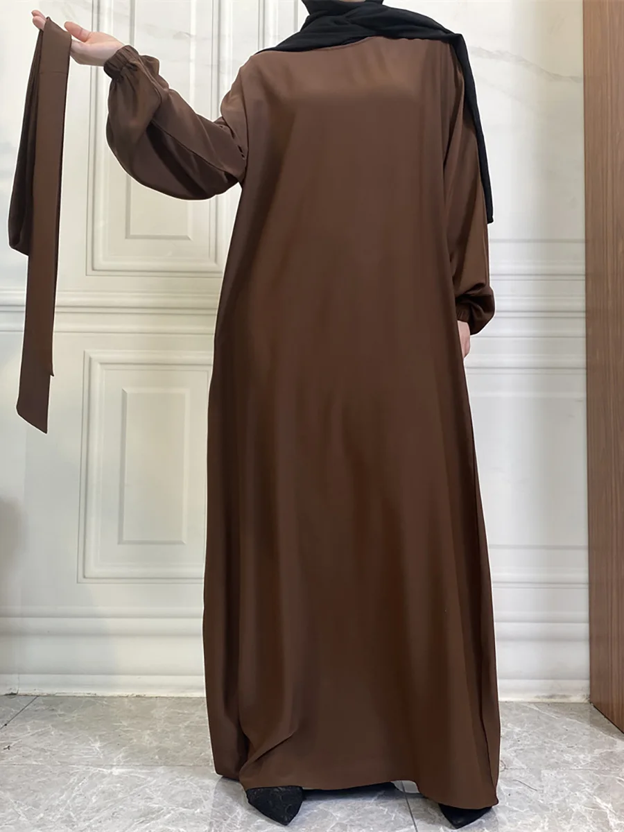 حار سيلي أسلوب بسيط فساتين مغربية قفطان تركيا بلون الخليج عبايات المرأة الإسلامية فستان طويل مسلم السعودية رداء رمضان 60