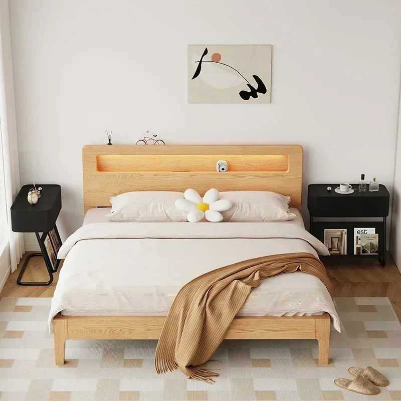 منضدة سوداء حديثة، طاولة بجانب السرير متعددة الوظائف مع رف للمجلات، طاولة نهاية أنيقة مع مساحة تخزين لغرفة النوم