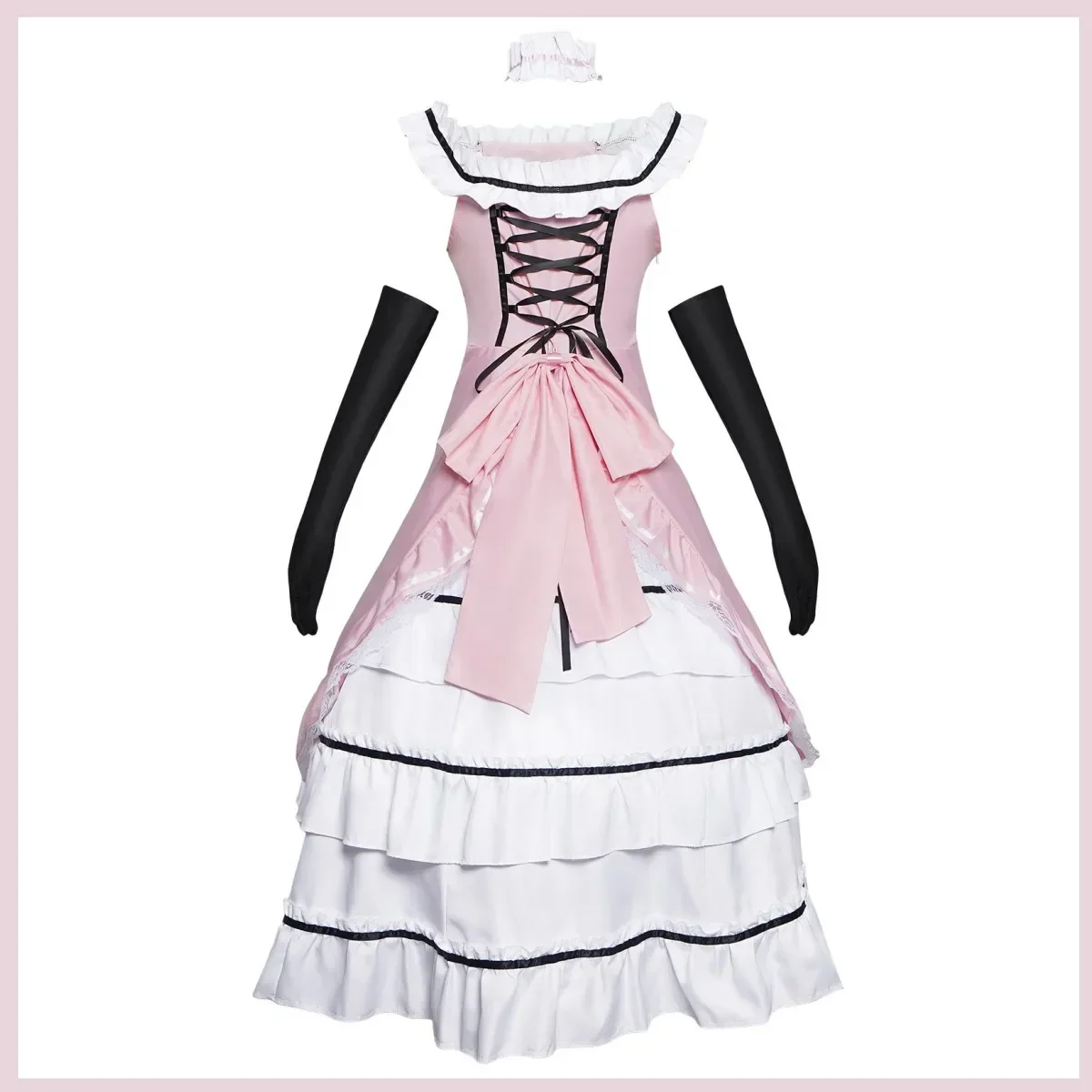 أنيمي أسود بتلر سيل فانتومهايف ابتسامة زي تنكري للنساء ، فستان سهرة روبن ، فستان لوليتا ، شعر مستعار ، حفلة جميلة ، بدلة هالوين
